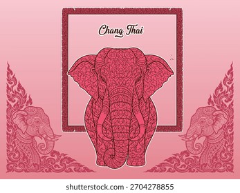 Thai art, perfect art, Thai patterns, t-shirts, posters, cards, vector illustrations, Thai elephant drawings, lions, nagas, garudas, Thai patterns