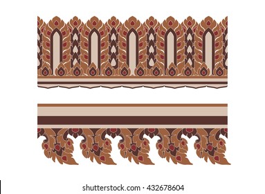 Thai art seamless boarder pattern