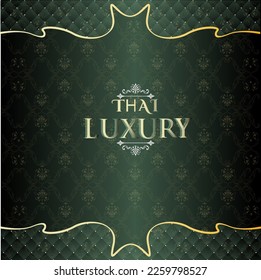 thai art style frame vector decoration template