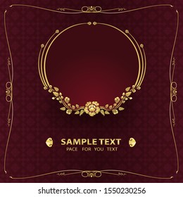 Thai Art vector Set. invitations, frames, menus, labels and websites. Graphic elements for design of catalogs and brochures of cafes, boutiques