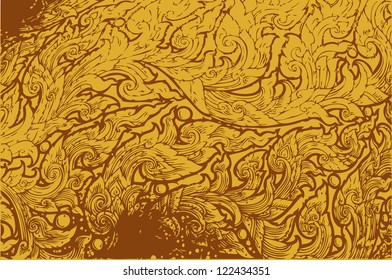 Thai Art Wall Pattern Style Vector, EPS 10.