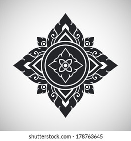 Thai arts angel, vector pattern