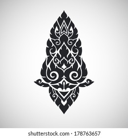 Thai arts angel, vector pattern