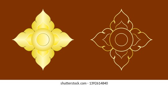 Thai arts be called siam.
the pattern with a square shape on the side Looks like a flower Adapted from a flower called "Four-flowered flower"