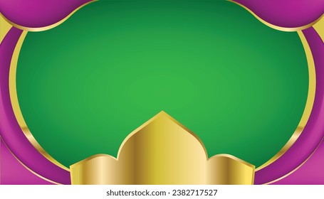 Thai background design element pattern stage backdrop vector illustration.