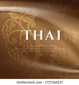 Thai background of flower element, Luxury concept, Asian traditional art design. Vector illustration.
