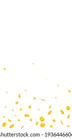 Thai baht coins falling. Precious scattered THB coins. Thailand money. Lovely jackpot, wealth or success concept. Vector illustration.