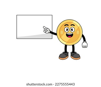 thai baht illustration doing a presentation , character design