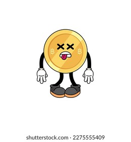 thai baht mascot illustration is dead , character design