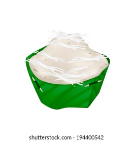 Thai Banana Pudding in Counts Banana Leaf