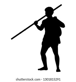 Thai barbarian silhouette vector