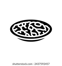 thai basil chicken cuisine glyph icon vector. thai basil chicken cuisine sign. isolated symbol illustration