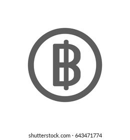 Thai bath currency Icon in trendy flat style isolated on white background. Award symbol for your web site design, logo, app, UI. Vector illustration, EPS10.
