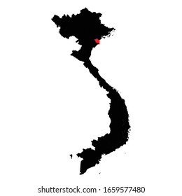 Thai Binh province highlighted on Vietnam map Vector EPS 10