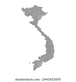 Mapa de la provincia de Thai Binh, división administrativa de Vietnam. Ilustración vectorial.