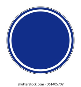 Thai Blue Regulatory Sign Template
