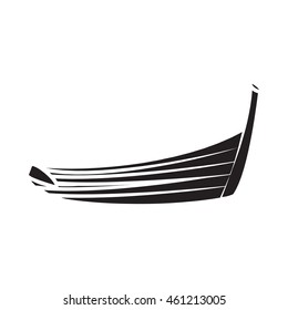 Thai boat icon in simple style on a white background