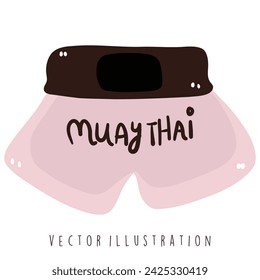 Thai Boxing pants vector illustration