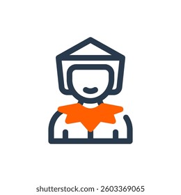 Thai Boy Vector Icon for Songkran