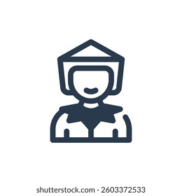 Thai Boy Vector Icon for Songkran