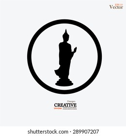 Thai Buddha.buddha icon.vector illustration.