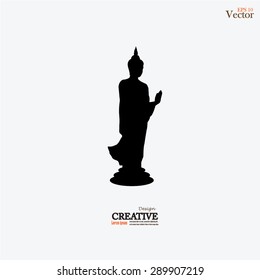 Thai Buddha.buddha icon.vector illustration.