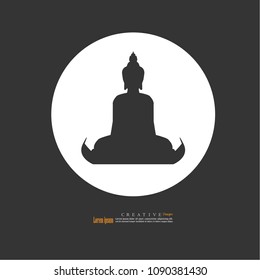 Thai Buddha.buddha.vector illustration.