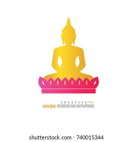 Thai Buddha.buddha.vector illustration.