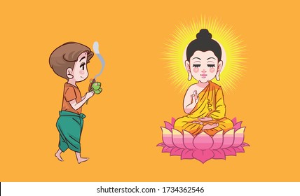 Thai cartoon series Conceptual design for traditional Thai clothing Ayutthaya period Beautiful Thai culture and Fastival of Asians