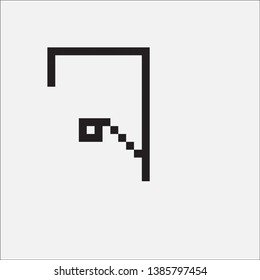 Thai characters in pixels For education