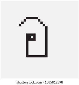 Thai characters in pixels For education