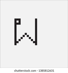 Thai characters in pixels For education