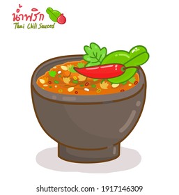 Thai Chili  Paste Sauce in Thai Language it mean “Thai Chili  Paste Sauce”