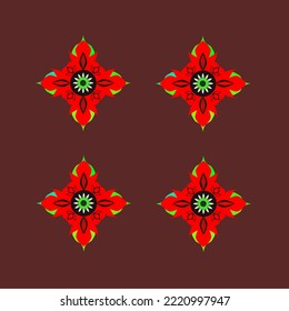 Thai classic styie art pattern texture on dark backgroung  
