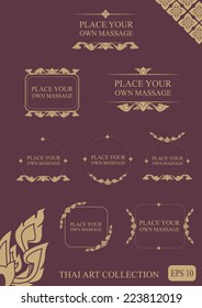 THAI collection of calligraphic design elements and page decoration 