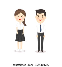 Thai College students Character Vector