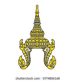 Thai crown vector illustration, crown for king queen