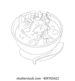Thai cuisine food vector