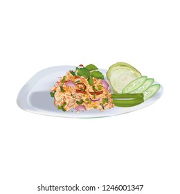 Thai Cuisine Larb Moo Spicy Minced Pork Salad