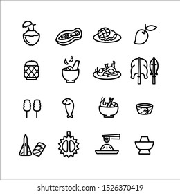 Thai cuisine vector, flat design Thai food 