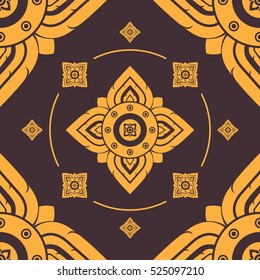 Thai culture art pattern design illustration vector