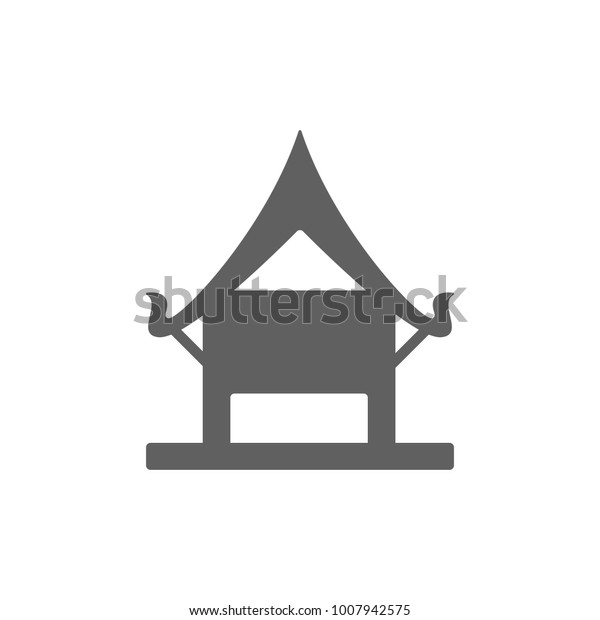 Thai Culture House Icon Vector Stock Vector (Royalty Free) 1007942575