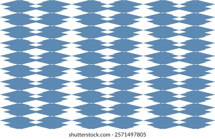 Thai culture patter, Seamless geometric double diamond pattern in two tone blue. blue diamond checkerboard, chessboard seamless Repeat seamless pattern design for fabric printing or background