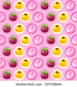 Thai Dessert Repeating Pattern : Vector Illustration