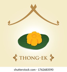 Thai Dessert - Thong-Ek (Wheat Flour Dumplings with Egg Yolks) 1 of 9 auspicious Thai Desserts