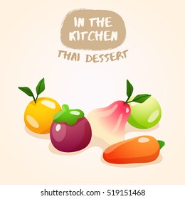 Thai Dessert : Vector Illustration