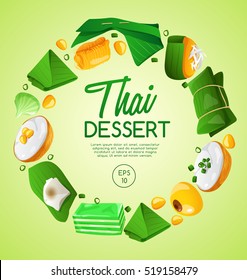 Thai Dessert : Vector Illustration