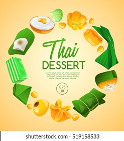 Thai Dessert : Vector Illustration