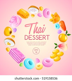 Thai Dessert : Vector Illustration