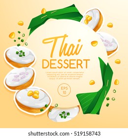Thai Dessert : Vector Illustration
